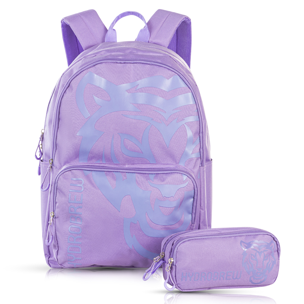 Hydrobrew - Backpack & Pencil Case - Purple - 18-Inch/46cm