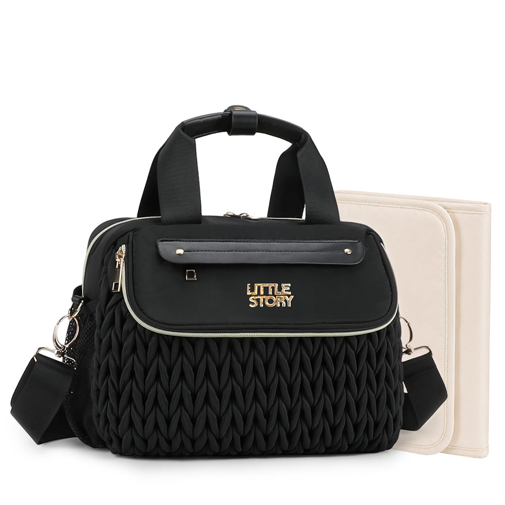 Little Story - Compact Diaper Bag With Changing Pad & Shoulder Strap