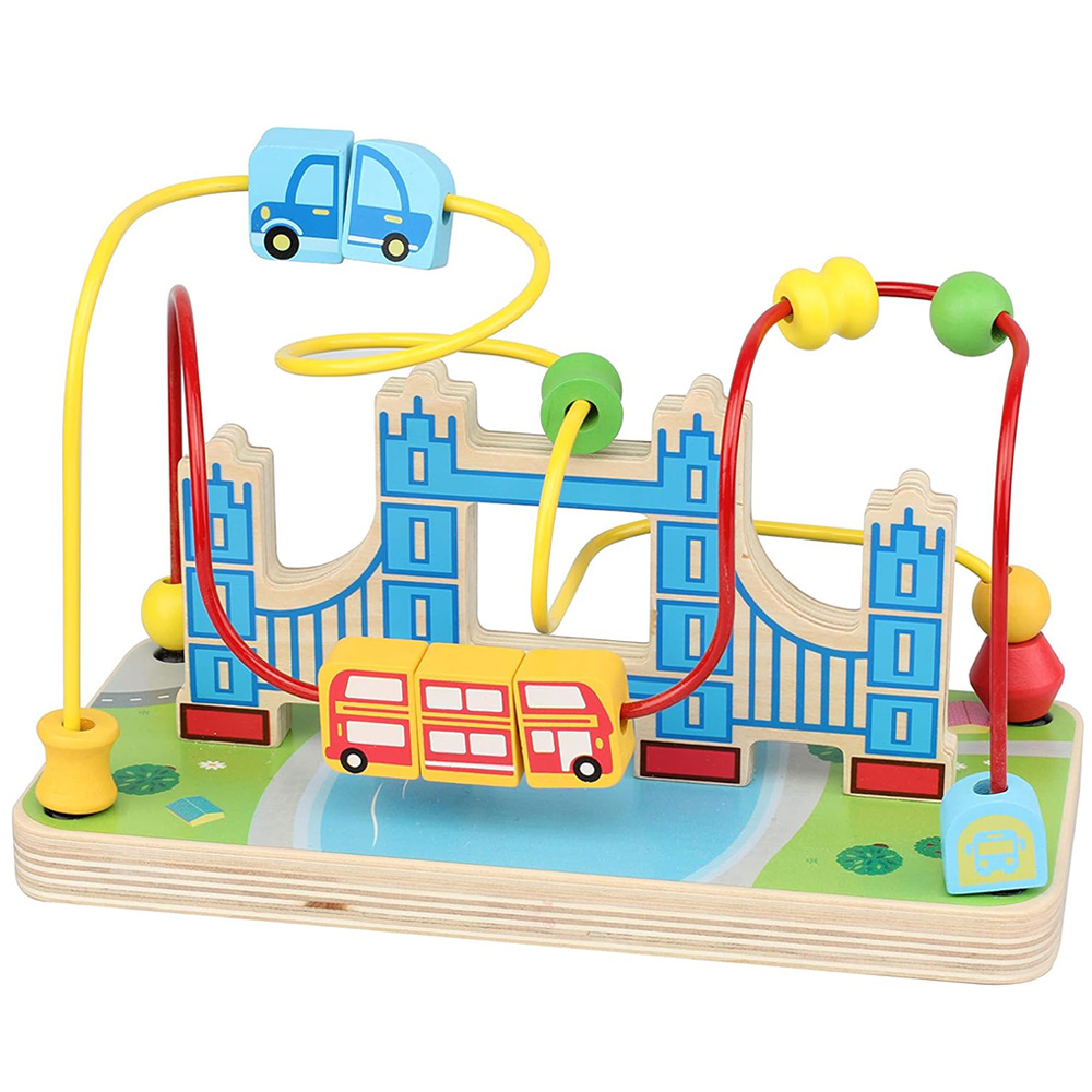 Little Story - Activity Beads Maze Montessori Wooden Toy - Multicolor