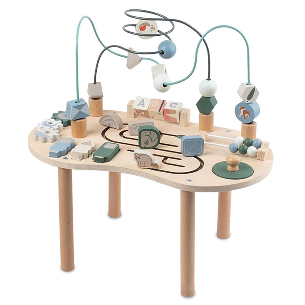 Little Story - Wooden Activity Table Montessori Play - Multicolor