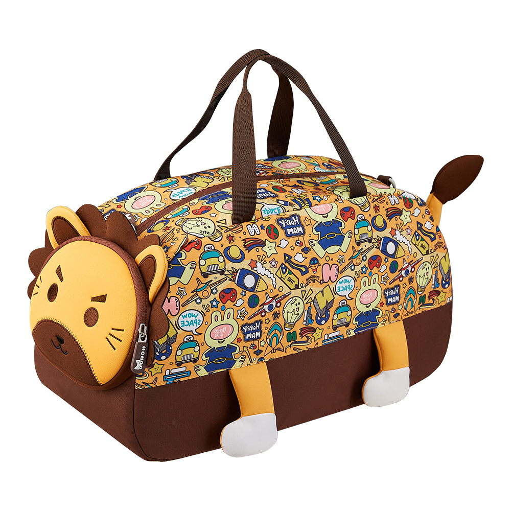 Nohoo - 3D Cute Lion Kids Duffle Bag/Activity Bag - Brown - 18-Inch/46cm
