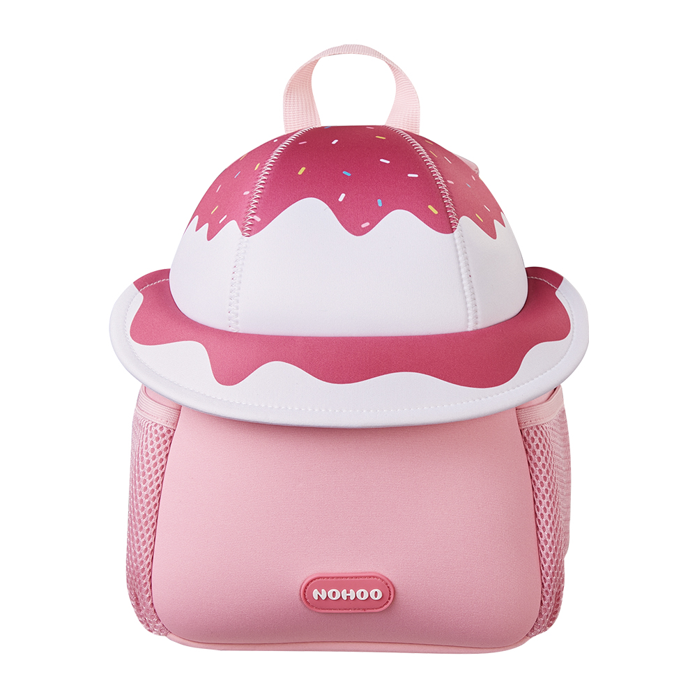 Nohoo - 3D Cute Marshmallow Kids School/Activity Bag - Pink - 10-Inch/25.5cm