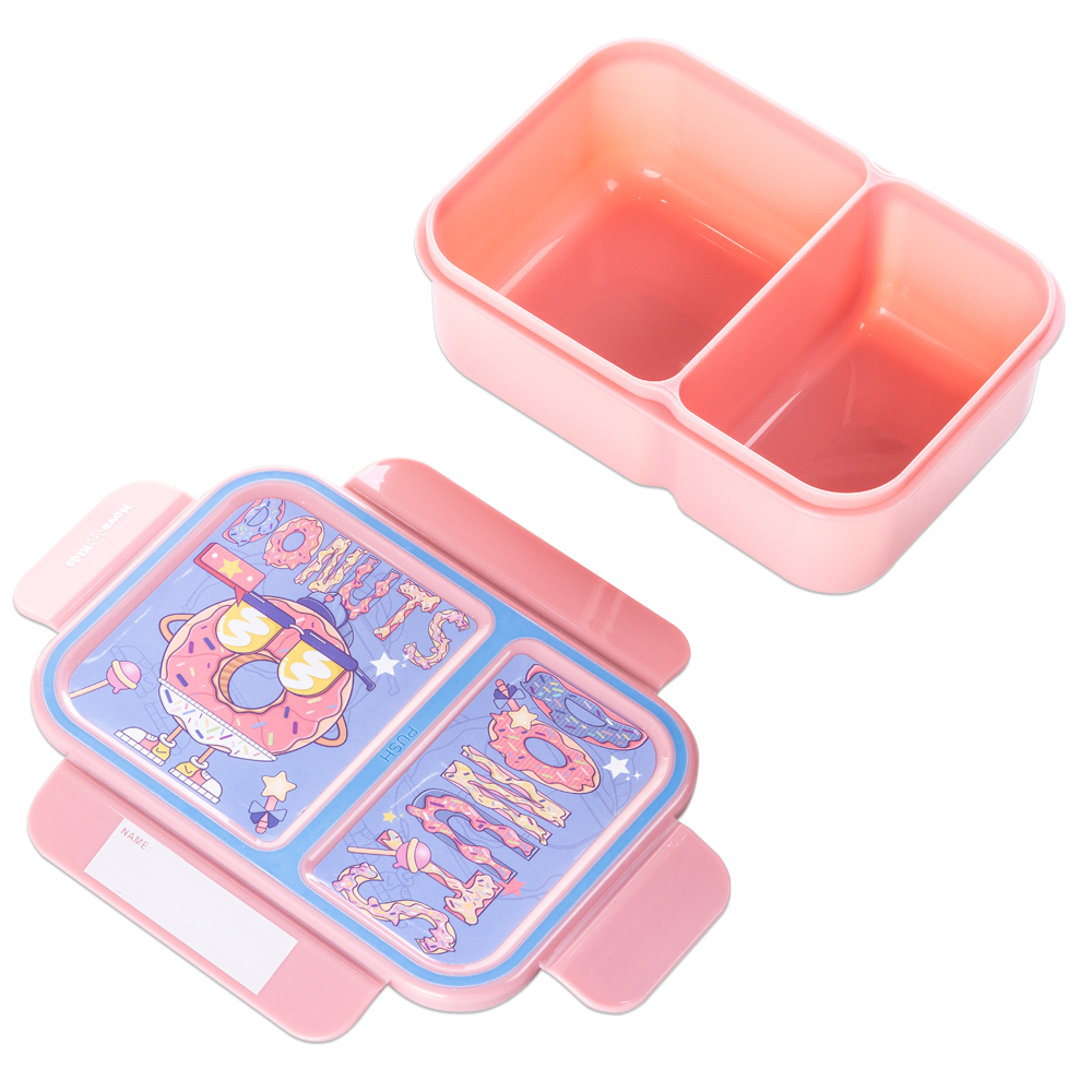 Nova Kids - 2 Compartment Bento Lunch Box - Donuts - 1.3 L