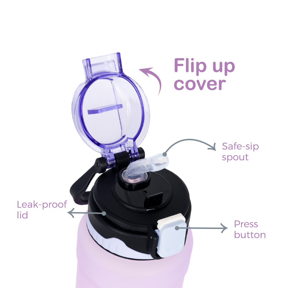 Nova Kids - Water Bottle 550ml with Straw - Purple
