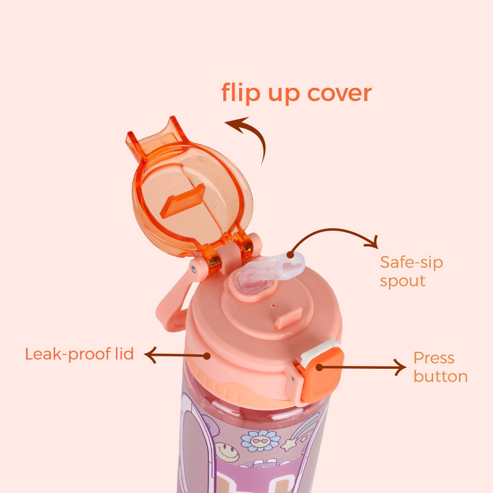 Nova Kids - Water Bottle 700ml with Straw - Orange