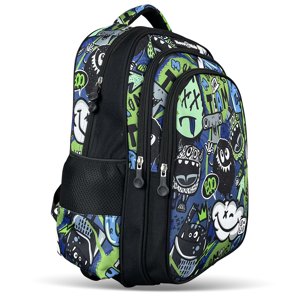 Nova Kids - School Bag - Genz Black - 17.5-Inch/44.5cm
