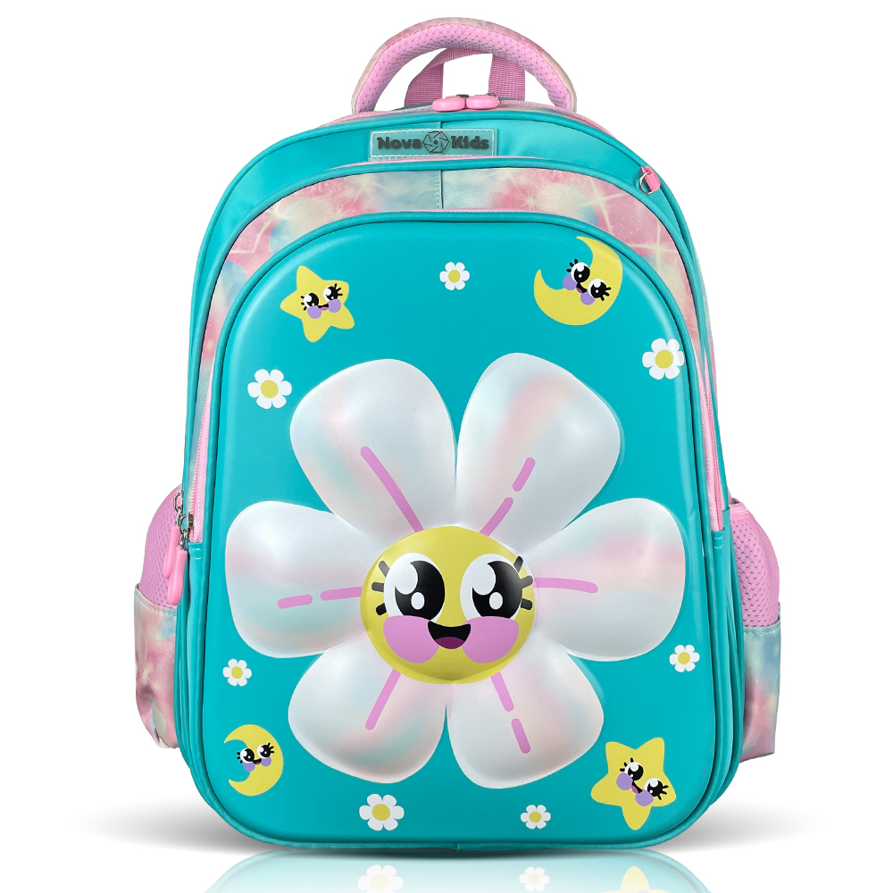 Nova Kids - 3D School Bag - Daisy - Green - 16.5-Inch/42cm