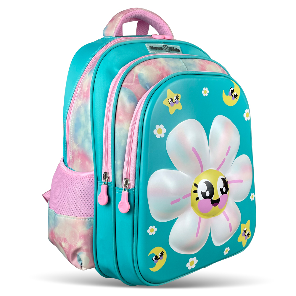 Nova Kids - 3D School Bag - Daisy - Green - 16.5-Inch/42cm