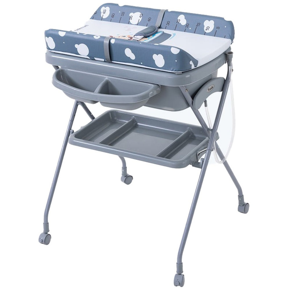 Teknum - 2-in-1 Baby Bath & Changing Table - Dark Grey