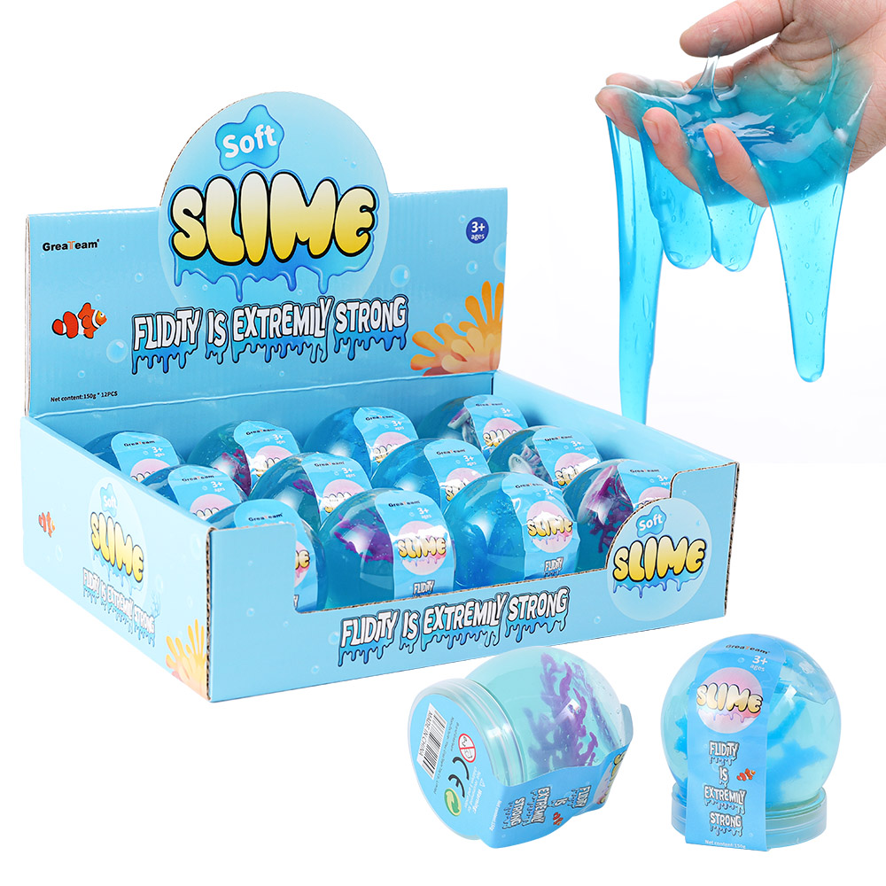 Greateam - Soft Crystal Slime Putty 12pc Set - Blue