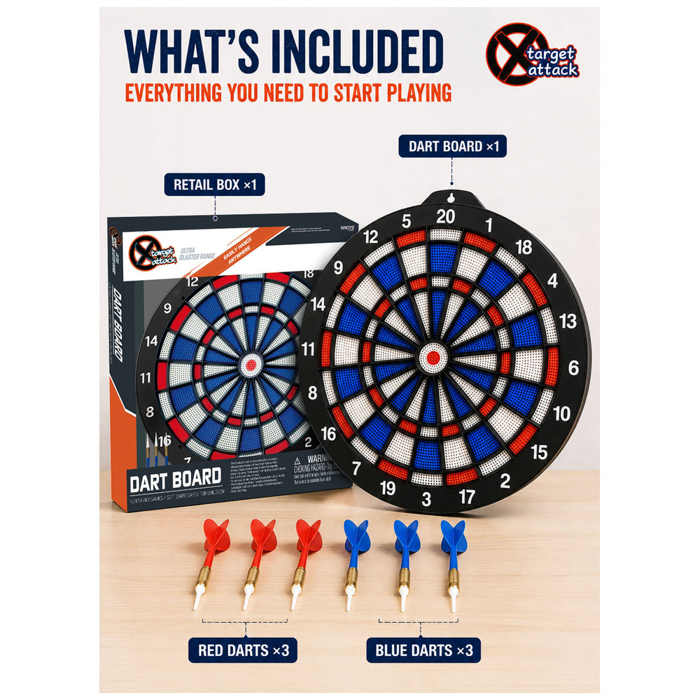 Hostfull - Dart Board - 14-Inch
