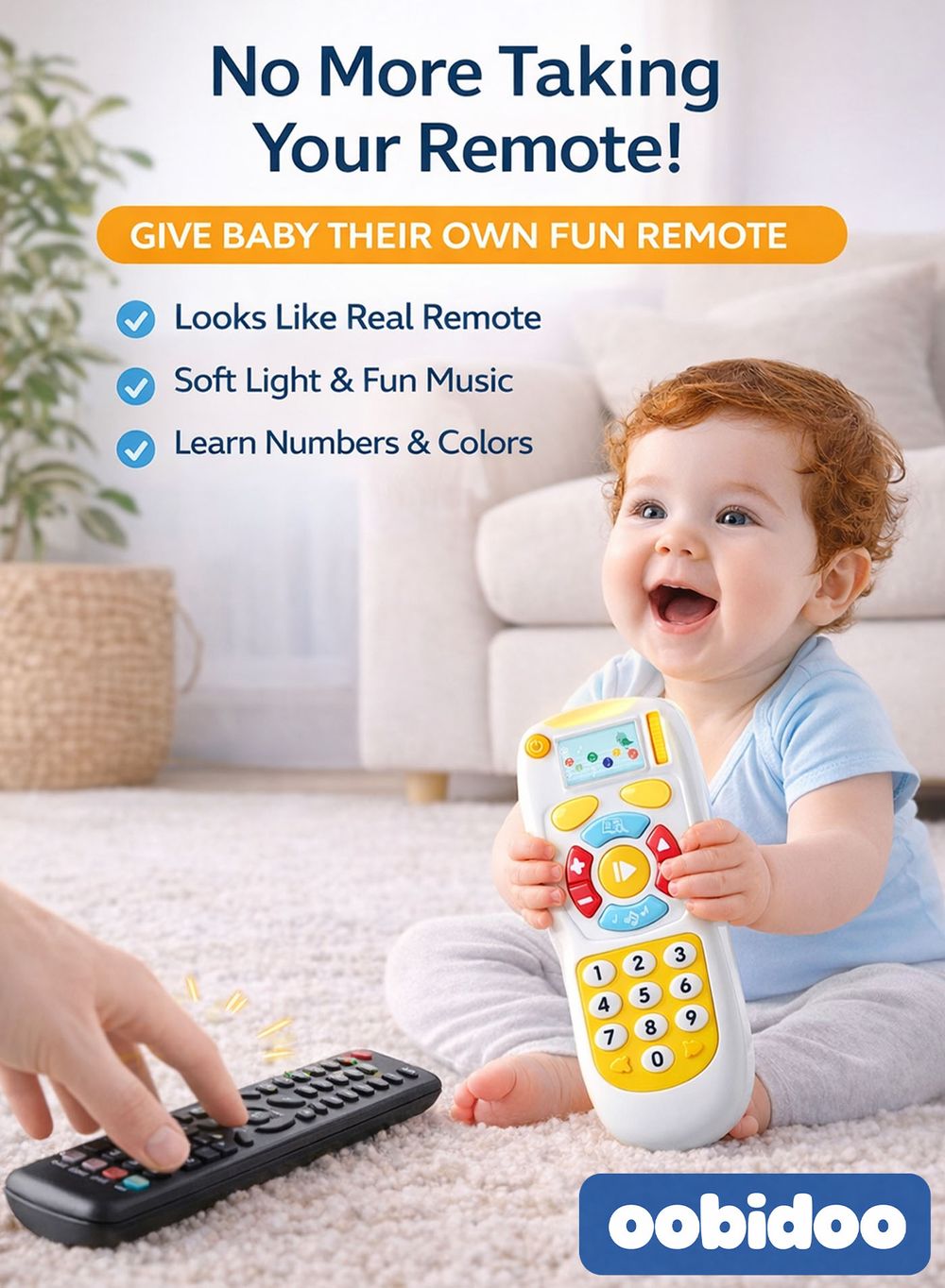 Oobidoo - Interactive Baby Remote Control Toy With Music And Light