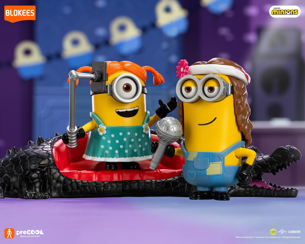 Blokees - Minions Celebration Party Veron Kevin Singer Model Kit