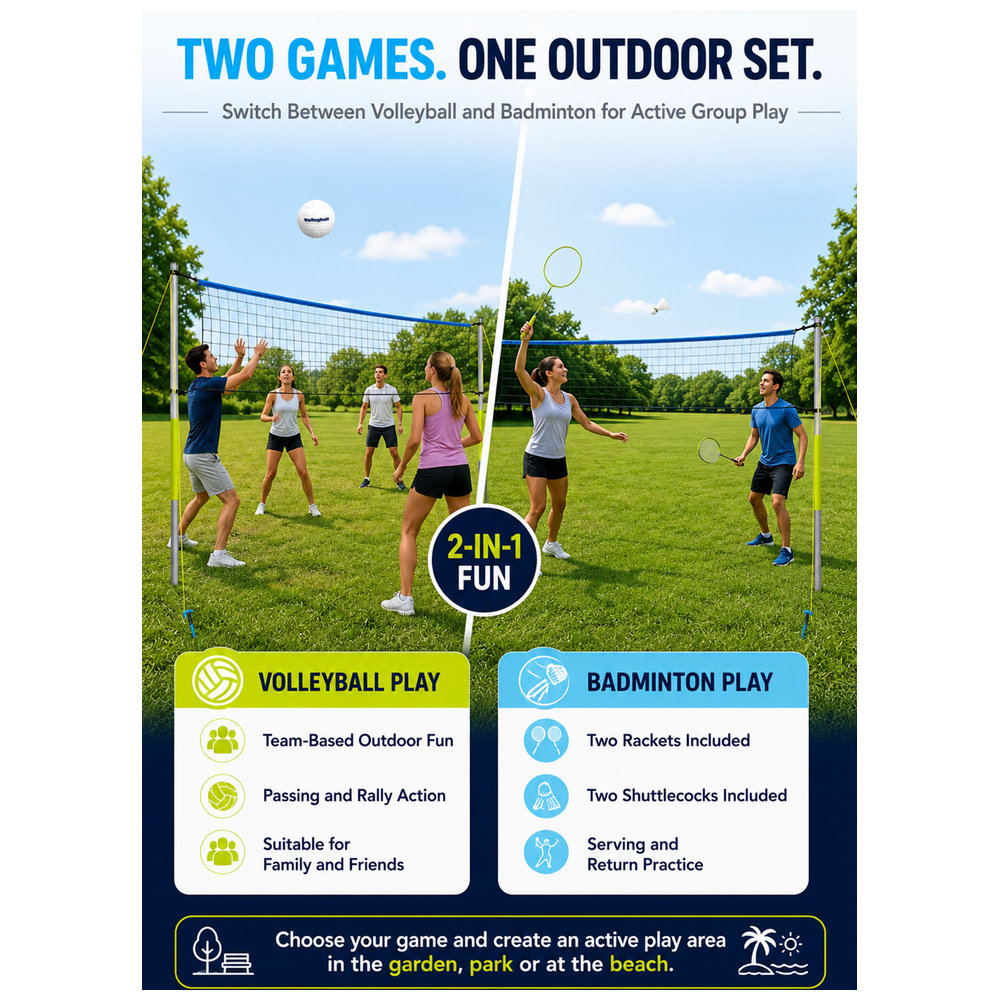 Hostfull - Volleyball And Badminton Play Set