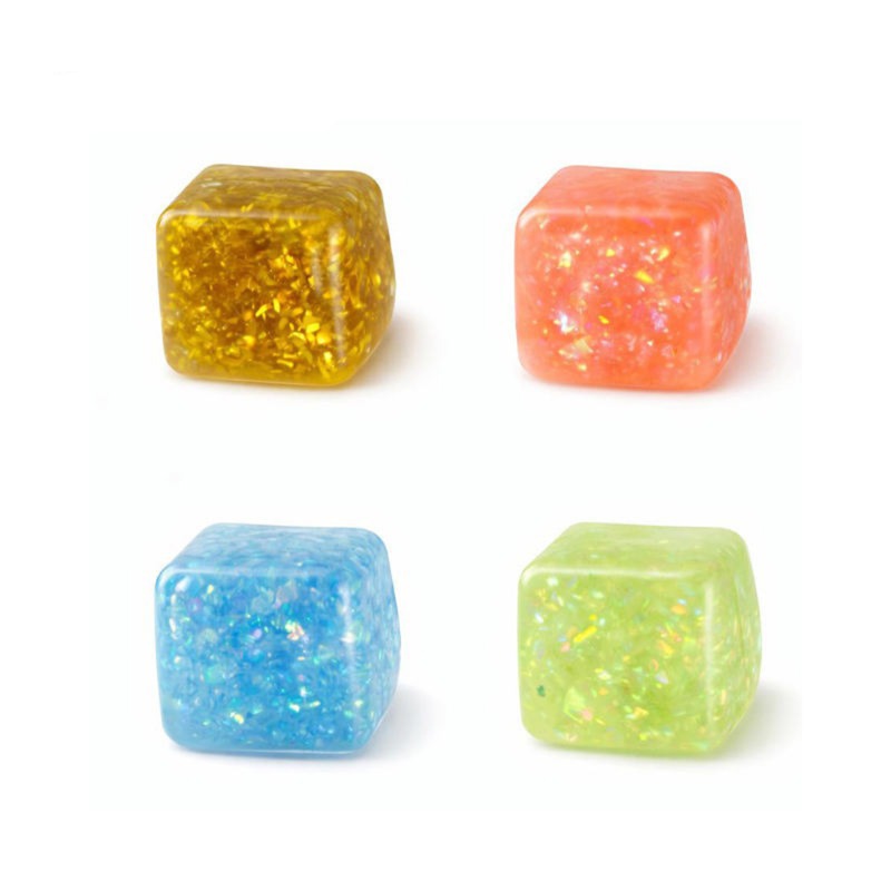 Squishy - Glitter Ice Cube Maltose - Color May Vary