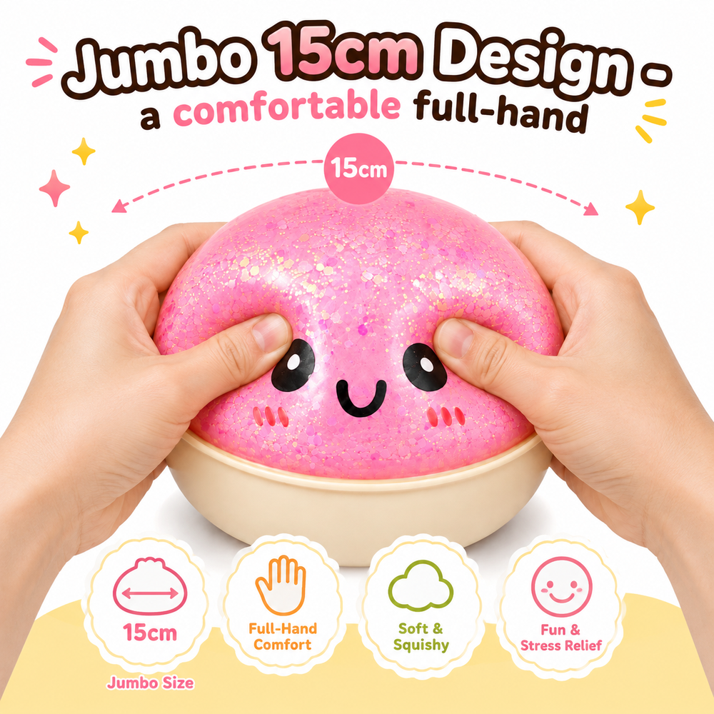 Squishy - Golden Flour Pearl Glitter Dumpling - Color May Vary