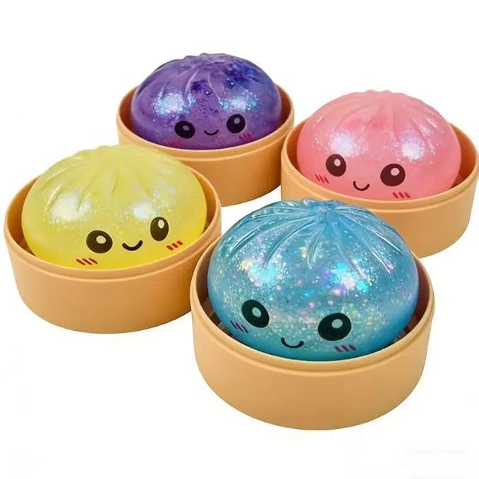 Squishy - Glow In The Dark Bun Squishy Toy - Color May Vary - 1 Pc
