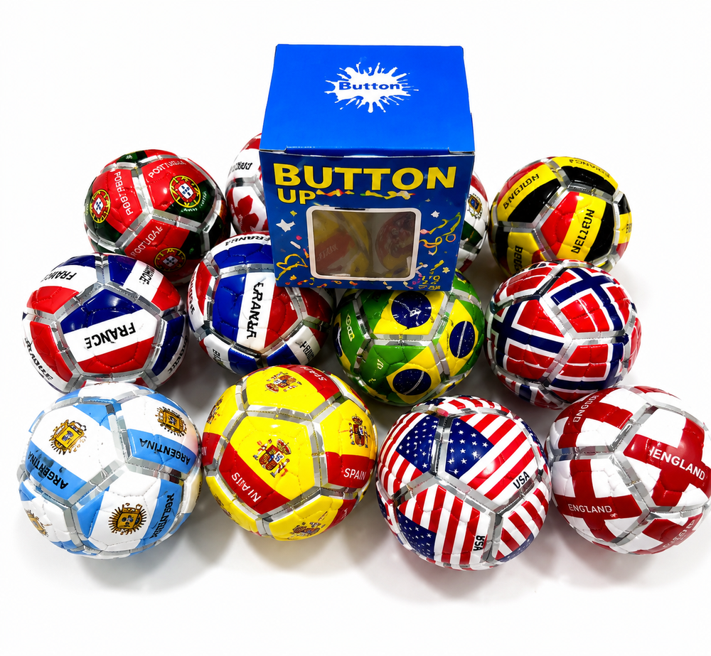 Squishy - World Cup National Flag Football Keychain - Style May Vary