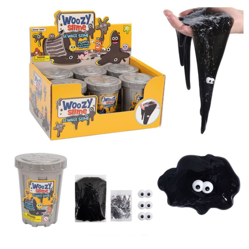 Greateam - Woozy Sewage Slime 6pc-Set With Googly Eyes - Multicolor