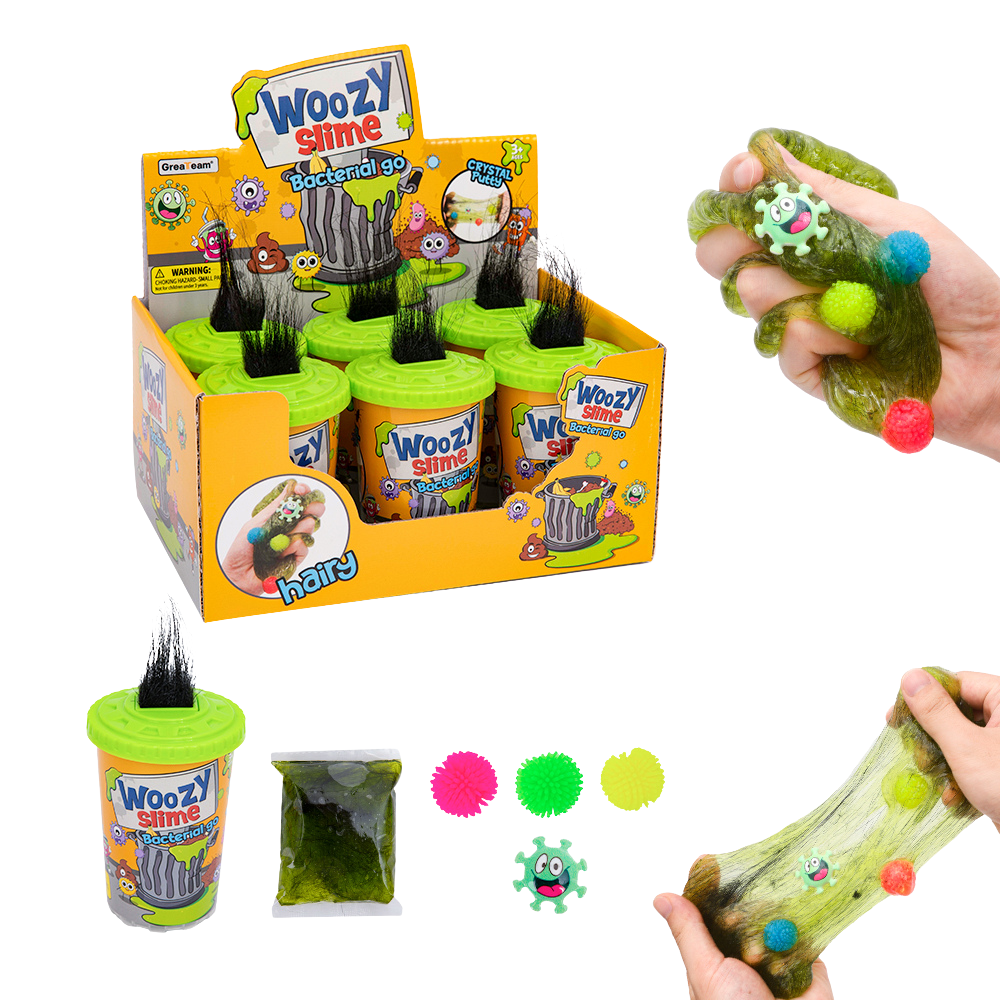 Greateam - Woozy Slime Hair Style 6pc-Set Bacterial Go Crystal Putty - Multicolor
