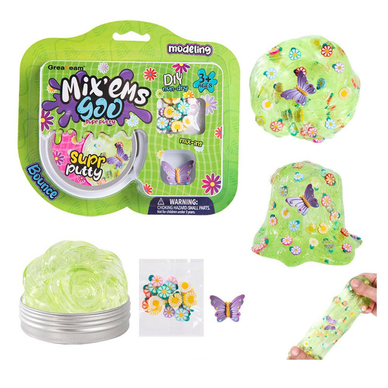 Greateam - Mix'ems Goo Super Putty DIY Bounce Slime Set - Multicolor