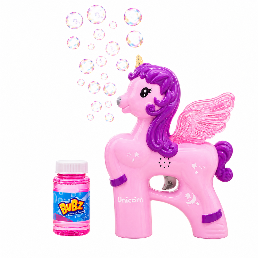 Bubz - DIY Electric Unicorn Bubble Gun Toy - Pink