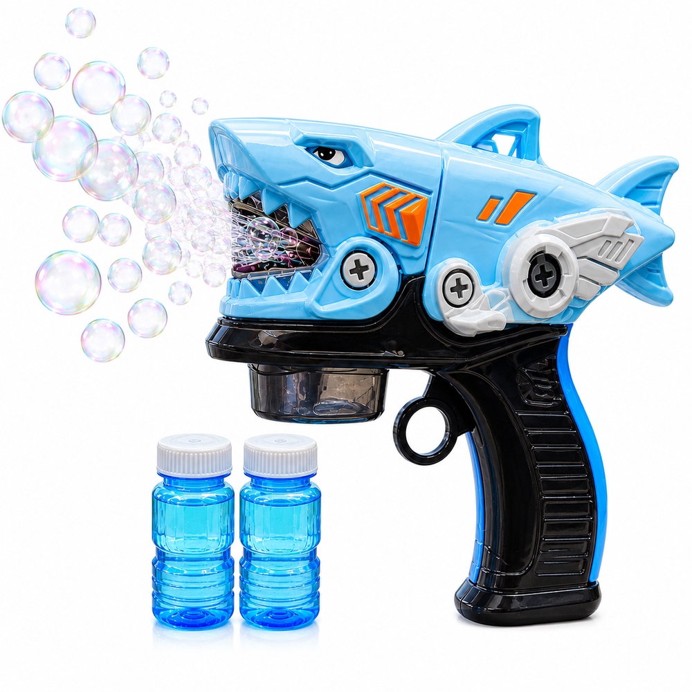 Bubz - DIY Electric Shark Bubble Gun Toy - Blue