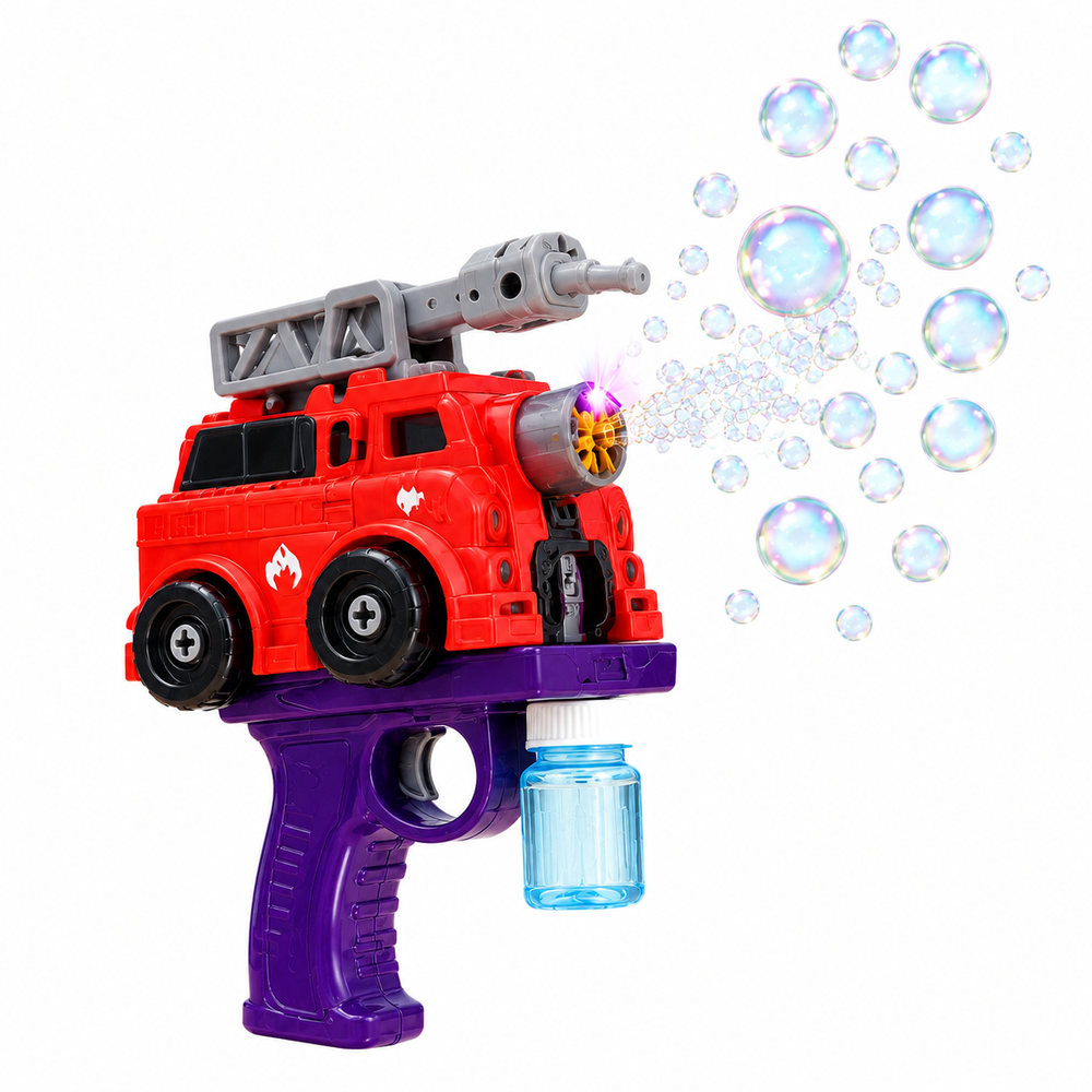 Bubz - DIY Electric Fire Truck Bubble Gun Toy - Multicolor