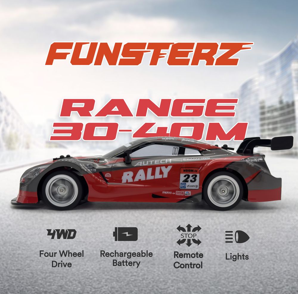 Funsterz - Drift Series Rc Remote Control Car - Red