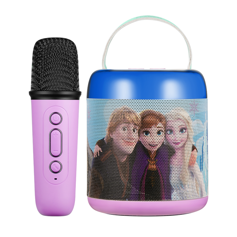 Volkano - Disney Frozen Karaoke Speaker With Bluetooth Microphone - Pink/Black