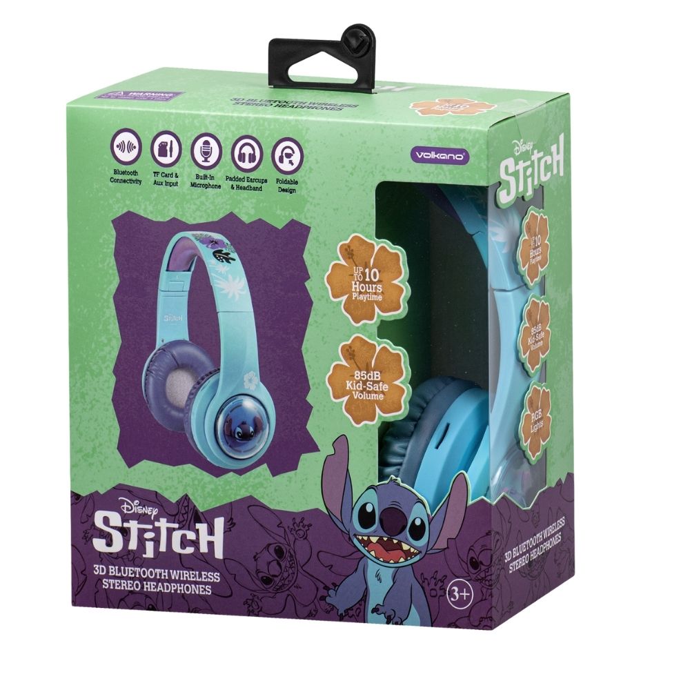 Volkano - Wireless Stereo Disney Stitch 3D Bluetooth Headphone