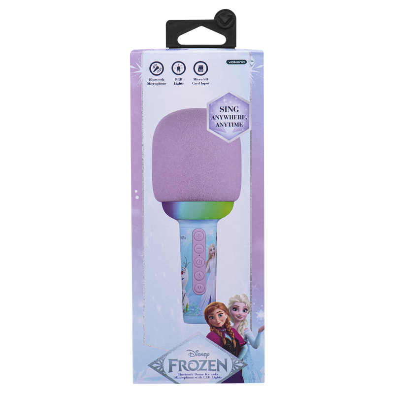 Volkano - Disney Frozen Bluetooth LED Karaoke Microphone - Pink/Blue