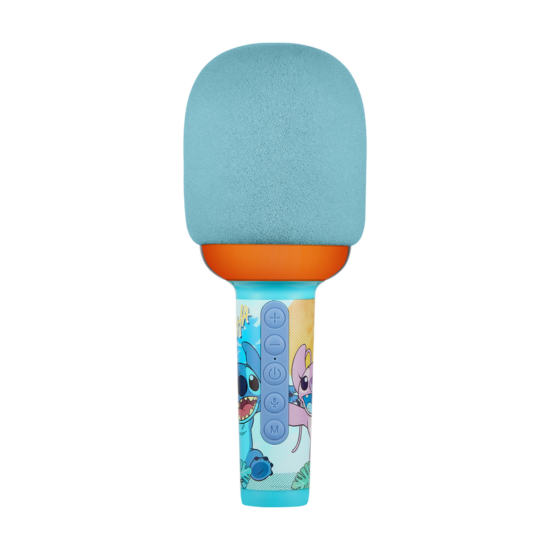 Volkano - Disney Stitch Bluetooth LED Karaoke Microphone - Blue/Pink