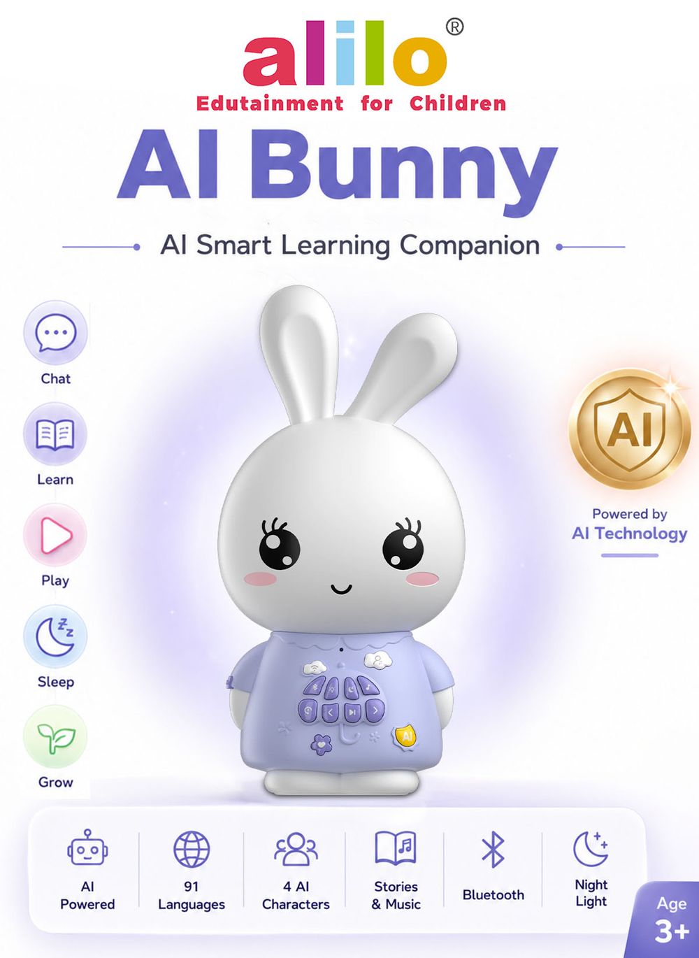 Alilo - Kids AI Bunny Smart Companion - White