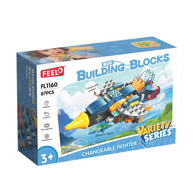 Feelo - Fighter Jet Building Blocks Set - 87 Pcs