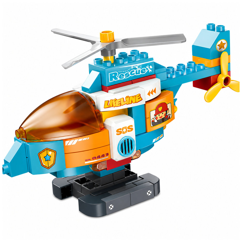 Feelo - Rescue Helicopter Building Blocks Set - 120 Pcs