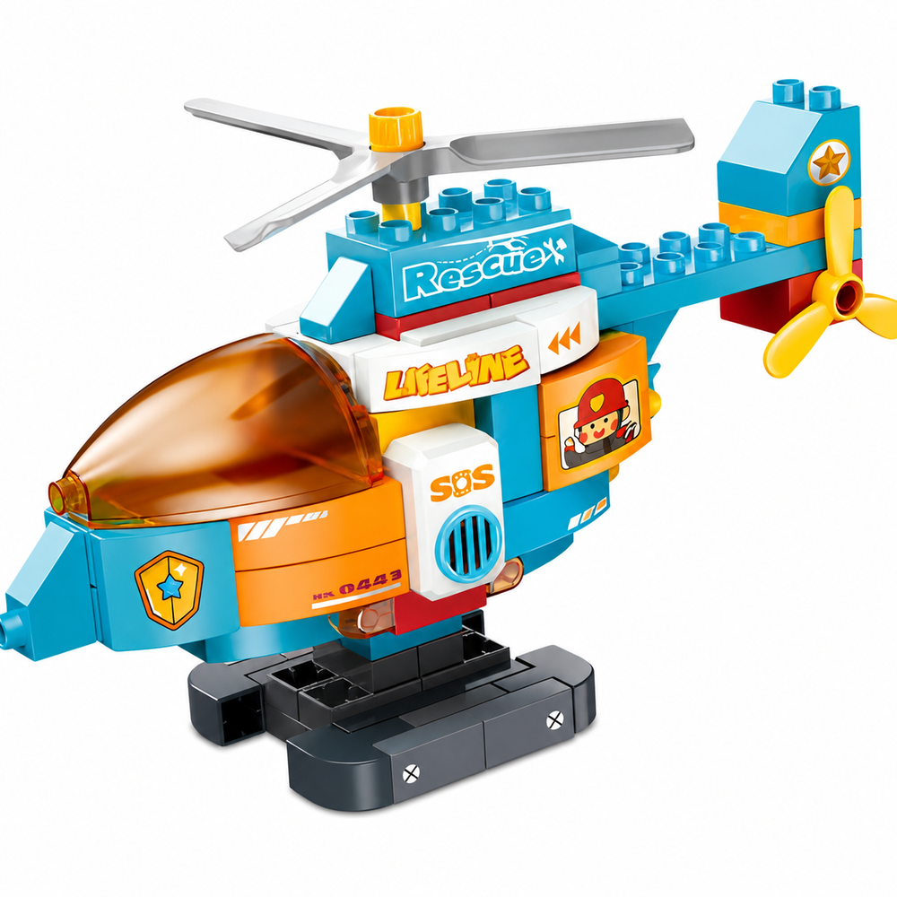 Feelo - Rescue Helicopter Building Blocks Set - 120 Pcs