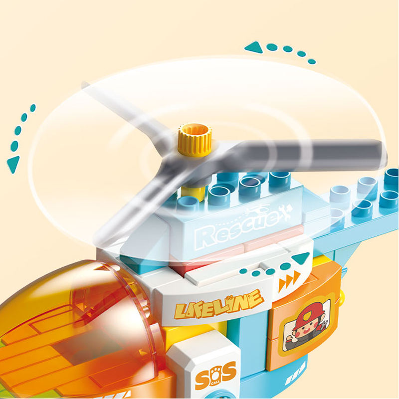 Feelo - Rescue Helicopter Building Blocks Set - 120 Pcs