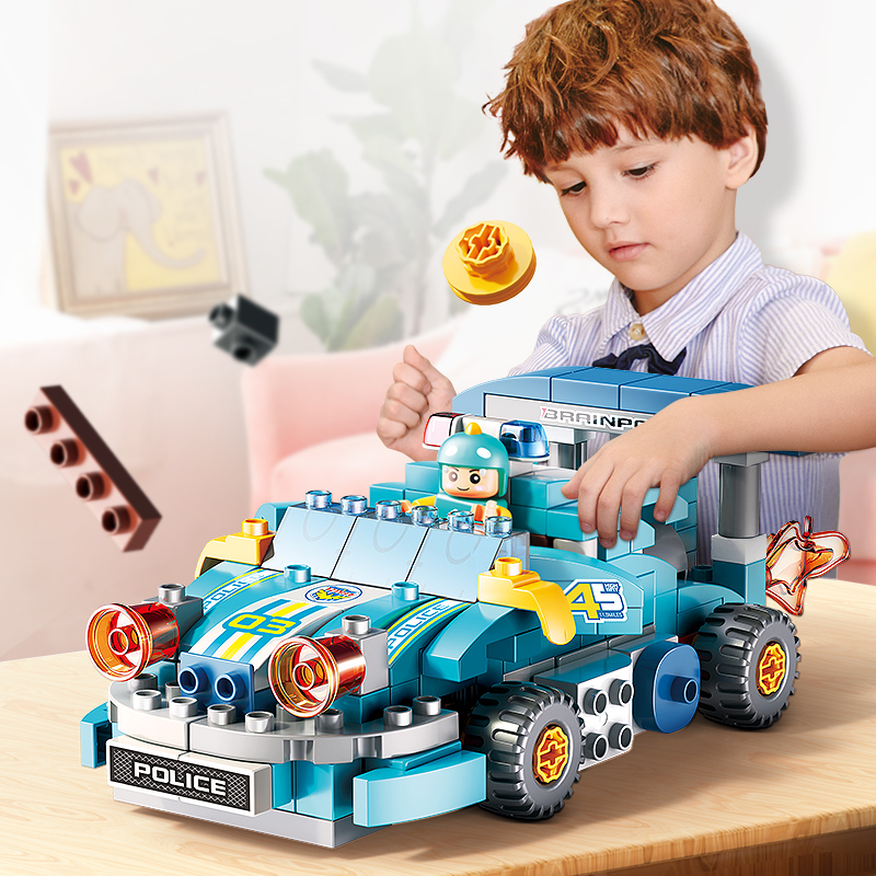 Feelo - Changeable Racing Big Building Block Set - Multicolor - 182 Pcs