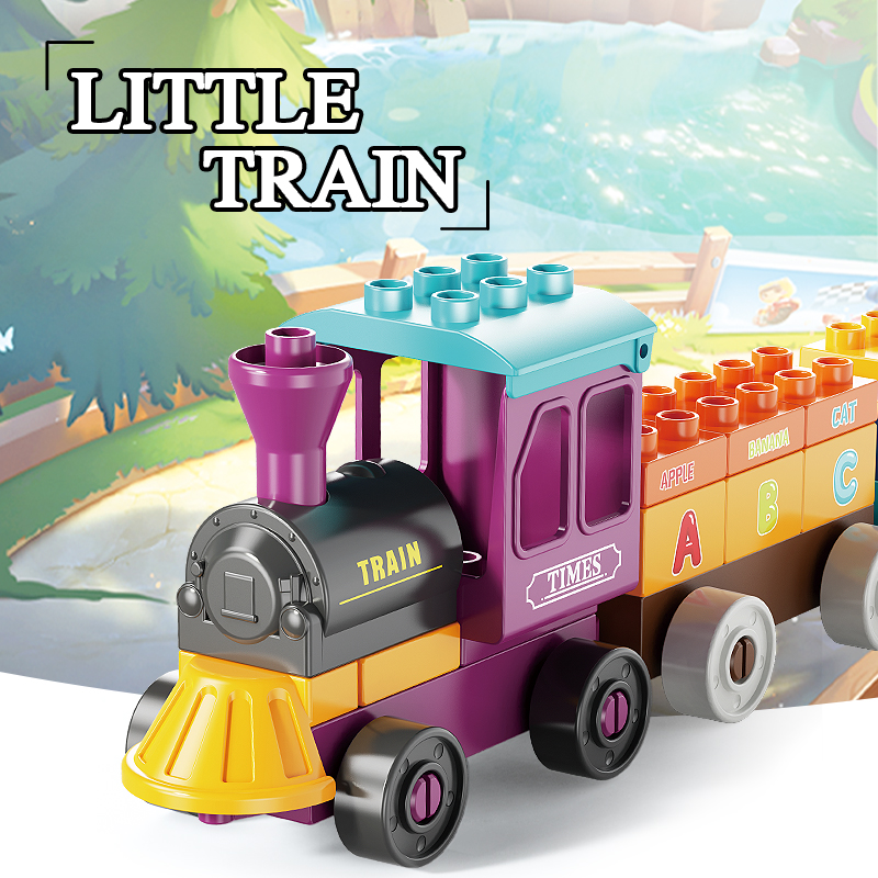 Feelo - Alphabet Mini Train Building Blocks Set - 34 Pcs