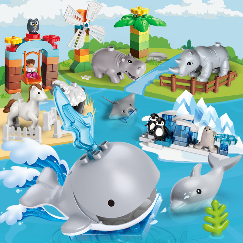 Feelo Amazing Animal Journey Big Building Block Set - Multicolor - 187 Pcs