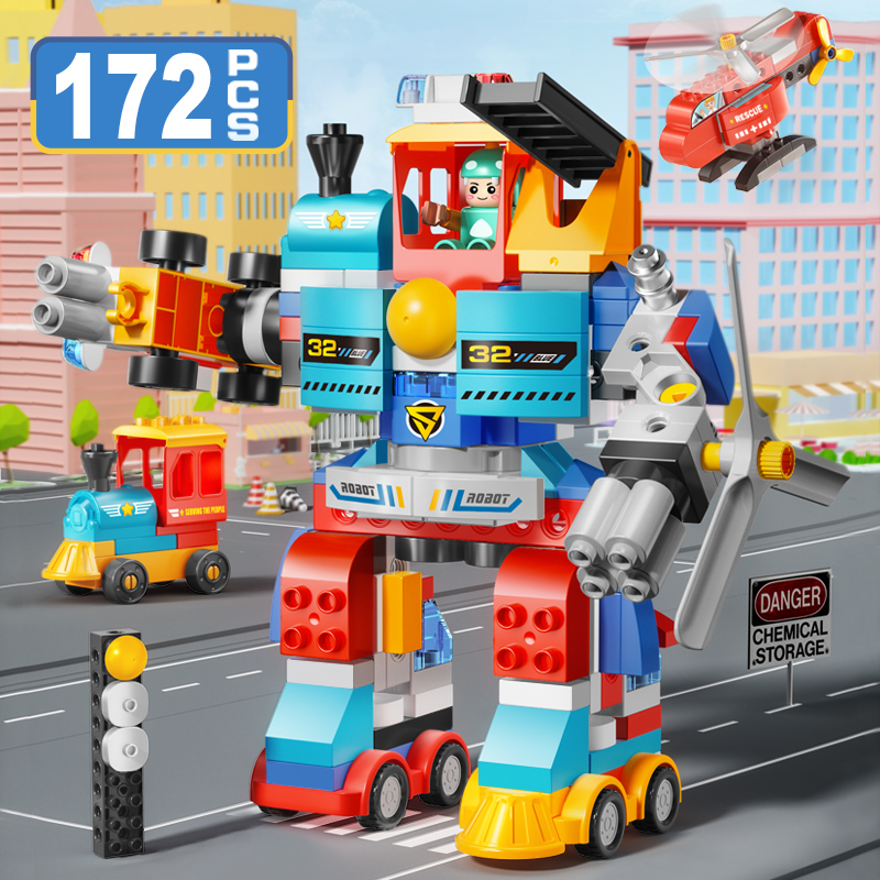 Feelo - Variable Robot Big Building Block Set - Multicolor - 172 Pcs