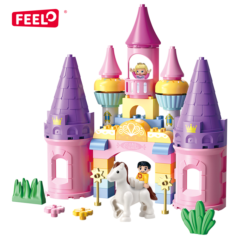 Feelo - Girl Series Princess Castle Big Building Block Set - Multicolor - 43 Pcs