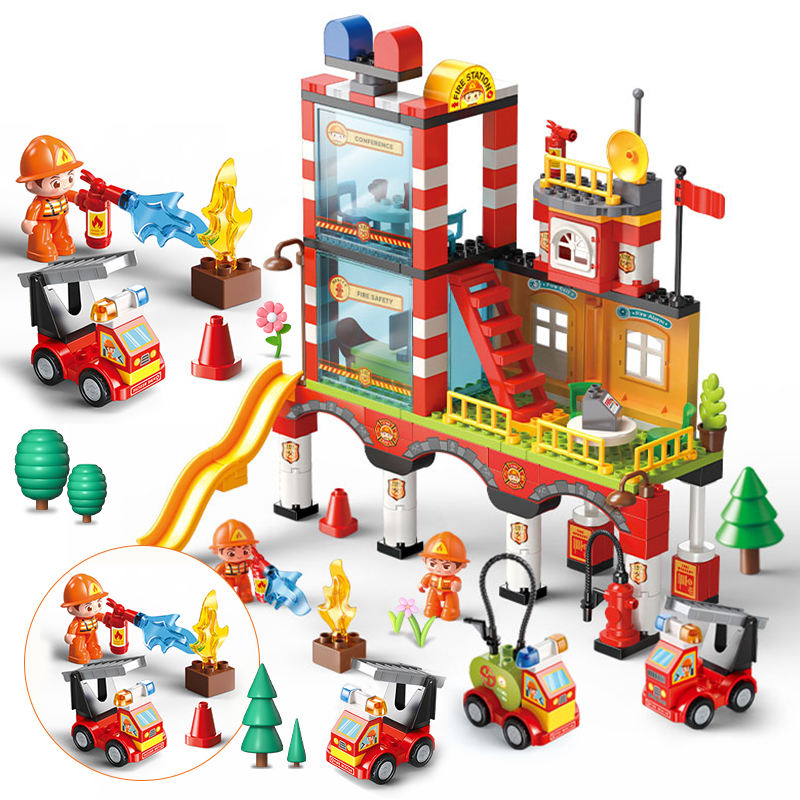 Feelo - Fire Station Building Blocks Set - 173 Pcs
