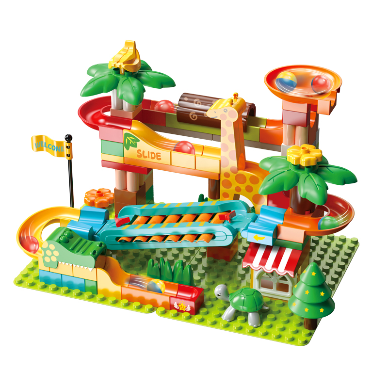 Feelo - Kids Percussion Piano Slide Building Blocks Set - 109 Pc Set