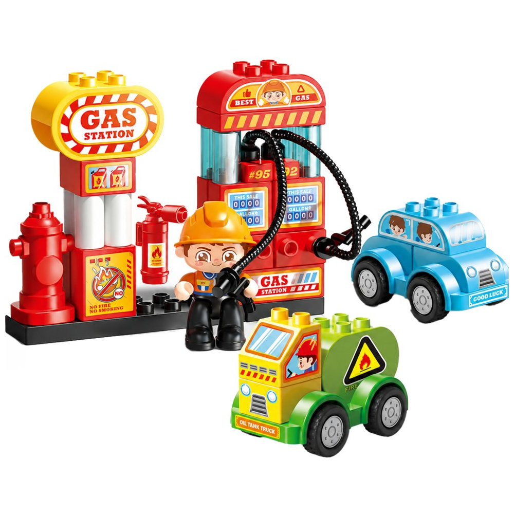 Feelo - Gas Station Building Blocks Set - 43 Pcs