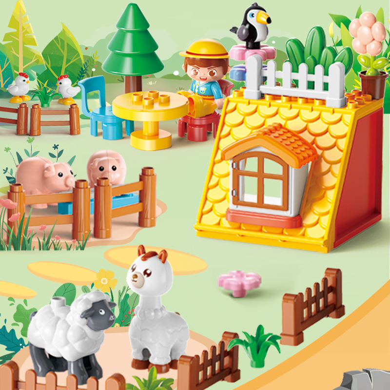 Feelo - Happy Ranch Building Blocks Set - 65 Pcs