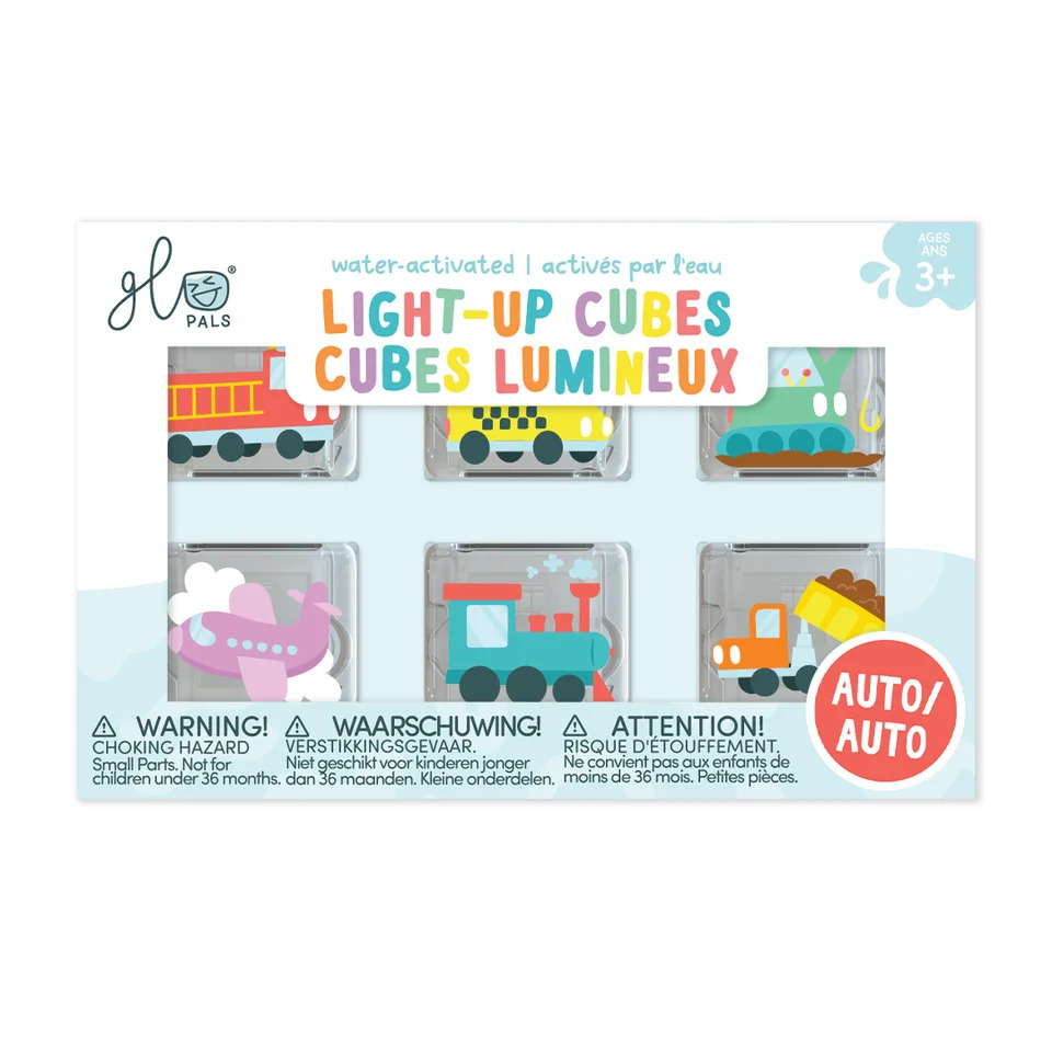 Glo Pals - Awesome Autos Light-Up Cubes - 6 Pc Set