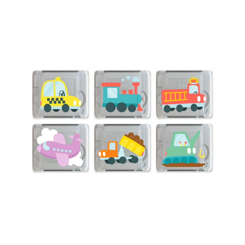 Glo Pals - Awesome Autos Light-Up Cubes - 6 Pc Set