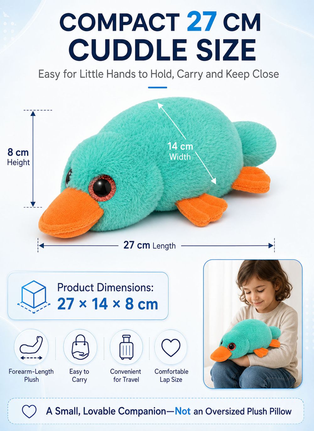 Wild Planet - Orbys Platypus Plush Toy - 3-inch